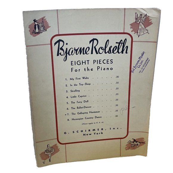 The Galloping Huntsman Piano Sheet Music Rolseth 1939 G. Schirmer, Inc. 38088 - Picture 1 of 6